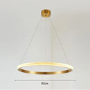 GobekUsa Gold Circle Chandelier Creative LED Lighting Modern Indoor Fixtures