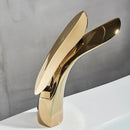 GobekUsa Golden Rose Bathroom Faucet Waterfall Basin Mixer Taps - Luxury Single Hole