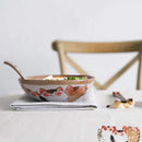 GobekUsa Japanese Style Handmade Fortune Cat Ceramic Bowl - Eco-Friendly Porcelain Bowl