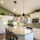 GobekUsa Iron Cage Chandelier Loft Ceiling Light for Kitchen Bedroom Living Room