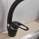 GobekUsa Black Single Handle Kitchen Faucet - Hot and Cold Water Mixer