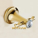 GobekUsa Gold Bathroom Hardware Set: Towel Rack, Toilet Paper Holder, Towel Bar, Hook