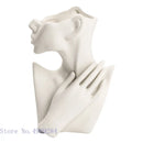 GobekUsa Abstract Half Face Ceramic Vase Portrait Ornament Artistic Handicraft