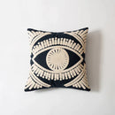 GobekUsa Embroidered Cotton Pillow Cover 45x45cm, Navy Pink Decorative Throw Pillow
