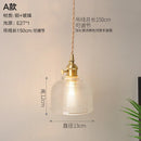 GobekUsa Glass Copper Pendant Light: Modern Nordic Style Hanging Lamp for Kitchen, Dining, and Living Room