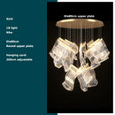 GobekUsa Golden Love Paper Chandelier: Postmodern LED Designer Lighting for Foyer
