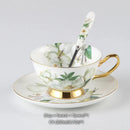GobekUsa Camellia Bone China Tea & Coffee Set - Porcelain Teatime Pot, Cups, & Sugarpot