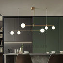 GobekUsa Glass Ball Chandelier LED Light Fixture for Dining Room Bedroom Kitchen Island