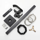 GobekUsa Matte Black Waterfall Bathtub Shower Faucet, Floor Standing Hot Cold Mixer Tap