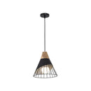 GobekUsa Industrial Loft Wood Pendant Light, Nordic Iron Hanging Lamp for Kitchen, Bedroom, Dining Room
