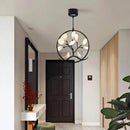 GobekUsa Branch Iron Black Gold Chandelier for Living Room Bedroom Kitchen Hallway