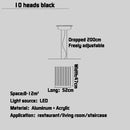 GobekUsa LED Fishbone Pendant Chandelier for Modern Nordic Decor