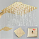 GobekUsa Gold Wall Mounted Bathroom Shower System Kit with 4-way Mixer