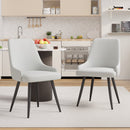 Upholstered Dining Chairs Set of 2 — PU Leather with Thick Cushion, Contemporary Reclining Design