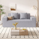 Convertible Sofa Bed — Chenille 2-3 Seater Sofa Set with Removable Pillows