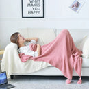 GobekUsa Knitted Woolen Ball Blanket - Super Warm Cozy Sofa Throw Blanket