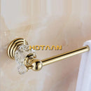 GobekUsa Golden Crystal Single Towel Bar - Stainless Steel Bathroom Rack