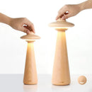 GobekUsa Kids UFO Wood LED Table Lamp: Modern, Dimmable, Cartoon Design, Ideal for Children's Bedroom
