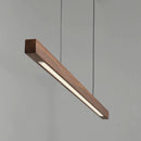 GobekUsa Black Walnut Log Strip Pendant Light for Dining Room, Office, and Bar