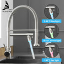 GobekUsa LED Kitchen Faucet with Dual Spouts and Single Handle