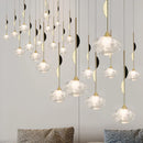 GobekUsa Bubble Crystal Pendant Light: Modern Kitchen Dining Room Hanging Lamp for Home Decor