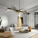 GobekUsa LED Chandelier: Modern Art Pendant Lighting for Living Room, Dining Room, Office & Bar