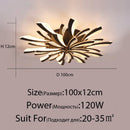 GobekUsa LED Ceiling Chandelier Lights for Living Room Bedroom Dining Study White Black