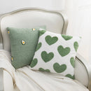 GobekUsa Fluffy Comfort Pillow Cover 45x45cm Avocado Green Cream Blue Home Decor