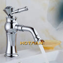 GobekUsa Gold Finish Brass Bathroom Basin Faucet with Ceramic Mixer Tap