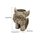 GobekUsa Gargoyle Resin Vase Sculpture: Unique Home & Garden Decor Accessory