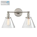 GobekUsa Double Cone Glass Industrial Wall Sconce - Dual Light Fixture