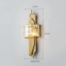 GobekUsa Crystal Gold Wall Lamp | Modern Minimalist LED Indoor Lighting for Living Room & Bedroom