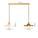 GobekUsa Green Glass Hanging Light: Modern LED Pendant Lamp for Living and Dining Room