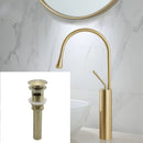 GobekUsa Gold & Marble Basin Faucet: Single Handle Swivel Sink Water Crane
