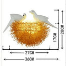 GobekUsa Bird's Nest LED Wall Lamp with 3D Birds Art - Decorative Novelty Wall Light