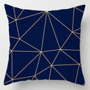 GobekUsa Blue Geometric Marble Stripe Line Pillowcases for Car Sofa Decor