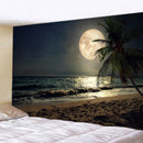 GobekUsa Beach Moon Night Sky Tapestry for Hippie Bohemia Decor & Yoga Mat