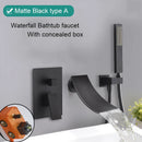 GobekUsa Black Bathroom Faucet: 2 Function Wall Mount Hot Cold Shower Bathtub Facuet.