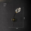 GobekUsa Black Crystal Copper LED Chandelier - Art Deco Hanging Lamp for Dinning Room