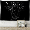 GobekUsa Black Cat Psychedelic Tapestry Wall Hanging for Home Decor