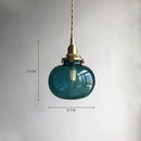 GobekUsa Brass Pumpkin LED Pendant Light - Japanese Style Bedroom Suspension