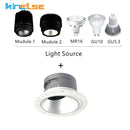 GobekUsa Adjustable Anti-Glare Ceiling Downlight with GU10/MR16 Lamp Base for Indoor Spot Lighting