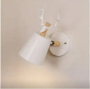 GobekUsa LED Wood Wall Sconce Modern E27 Base Fixture for Aisle Lighting