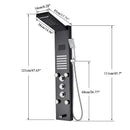 GobekUsa LED Light Shower Panel Faucet with Waterfall Rain Shower Head and Massage Jets