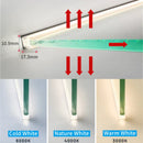 GobekUsa LED Cabinet Bar Lamp for 8mm Glass Panel Bookshelf Strip Light