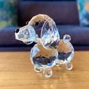 GobekUsa Crystal Dog Figurine: Cut Glass Paperweight Ornament Statue, Kids Animal Gift