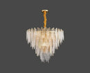 GobekUsa LED Glass Metal Leaf Chandelier: Luxury Postmodern Lighting for Home Decor, Bedroom, Living Room