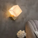 GobekUsa Jade Wall Lamps: Modern LED Square Marble Lighting Fixtures for Home Decor