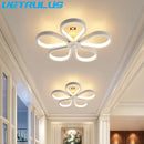 GobekUsa Acrylic Flower Twisted LED Chandelier Ceiling Lamp for Living Room, Hotel Decor