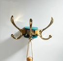 GobekUsa Green Gold Zinc Alloy Coat Hook Wall Hanging Single Hook for Bathroom or Door